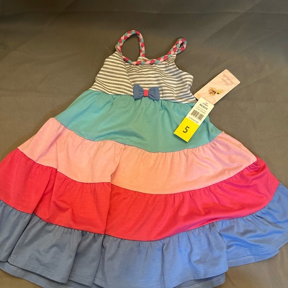 Colorful Striped Kids Dress Kona Michelle size 5 - Picture 1 of 8